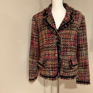 *SAG HARBOR* Multicolor Blazer Suit Jacket Size 12